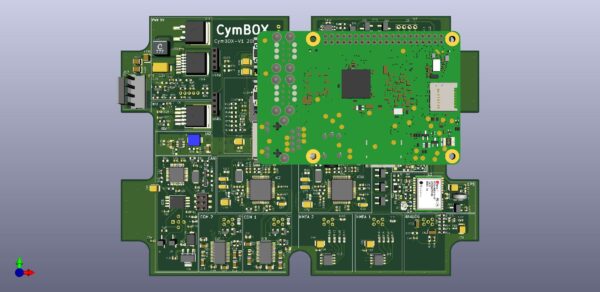 Autopilot CysBOX - proto 3D PCB view with PI3B